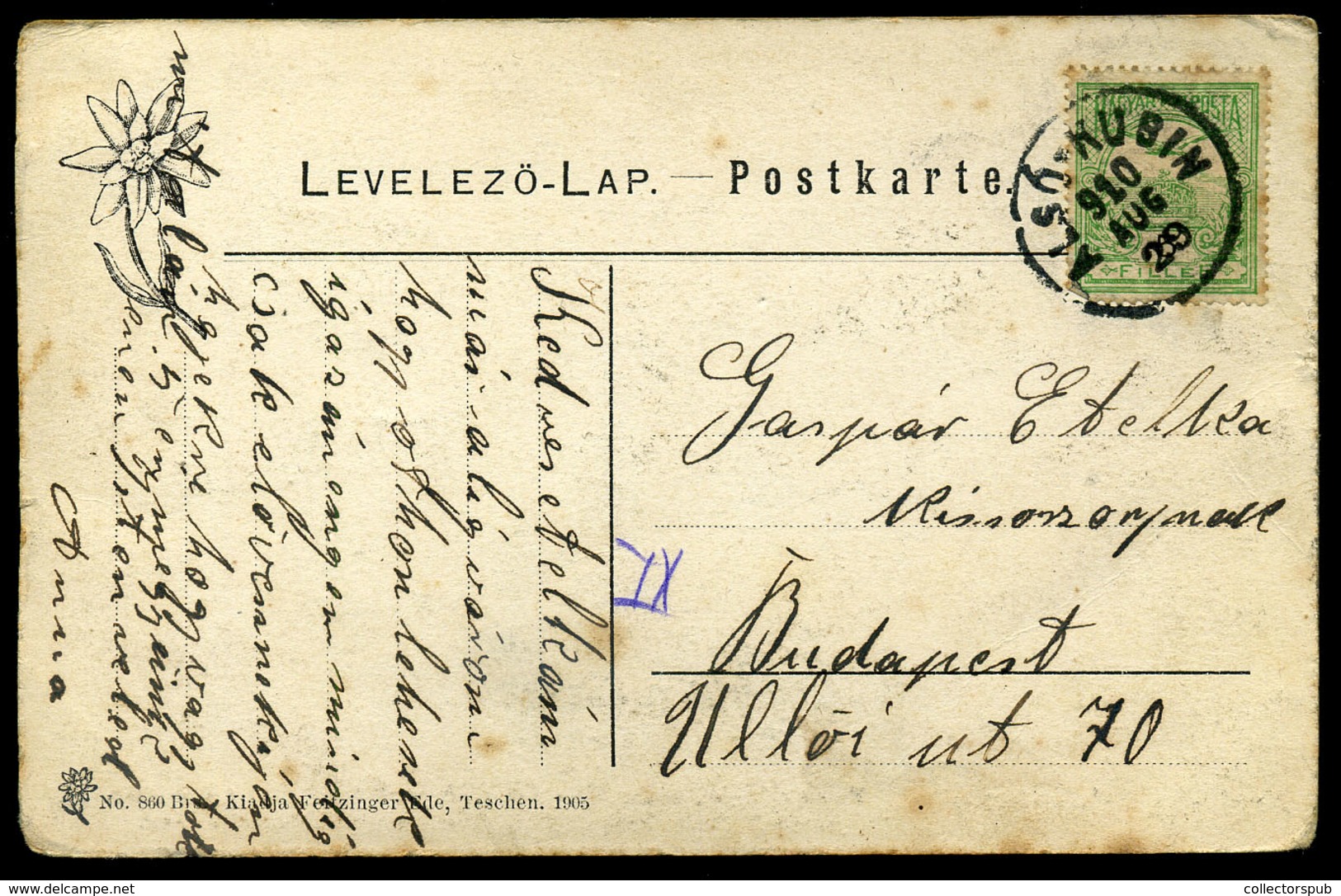 KRALOVÁN 1910. Régi Képeslap, Szép Egykörös Alsókubin Bélyegzéssel   /  Vintage Pic. P.card Nice Single Cycle Alsókubin  - Used Stamps