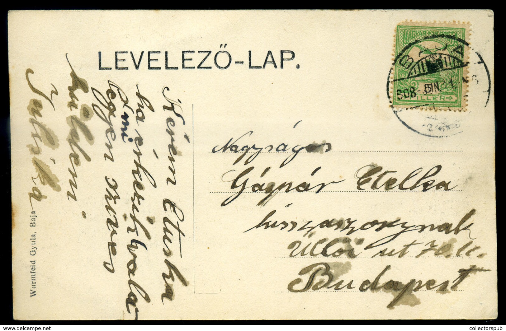 BAJA 1908. Régi Képeslap  /  Vintage Pic. P.card - Hungary