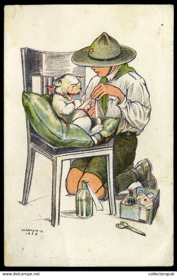 1926. Cserkész Képeslap, Alkalmi Scout Bélyegzéssel  /  Boy Scout Spec. Boy Scout Pmk - Gebraucht