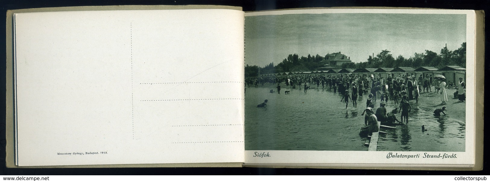 SIÓFOK 1923. Képeslap Füzet (10db)  /  Vintage Pic. P.card Book (10 Pcs) - Ungarn