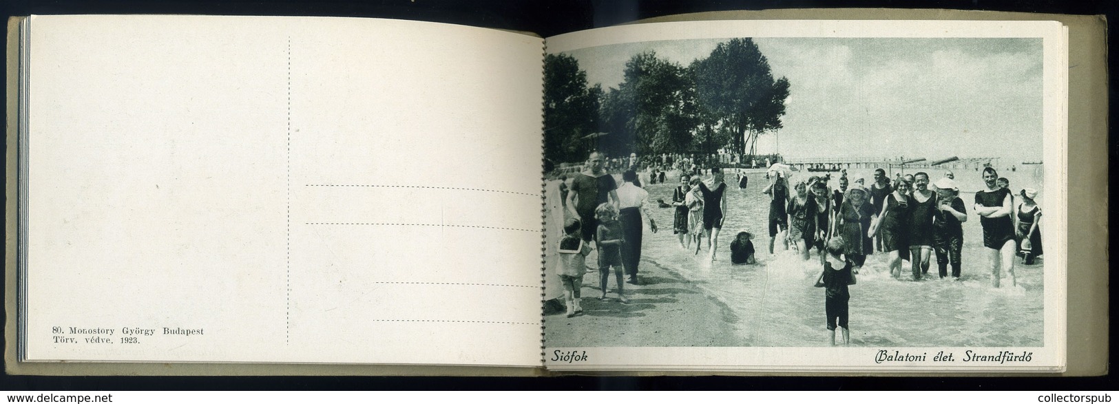 SIÓFOK 1923. Képeslap Füzet (10db)  /  Vintage Pic. P.card Book (10 Pcs) - Ungarn