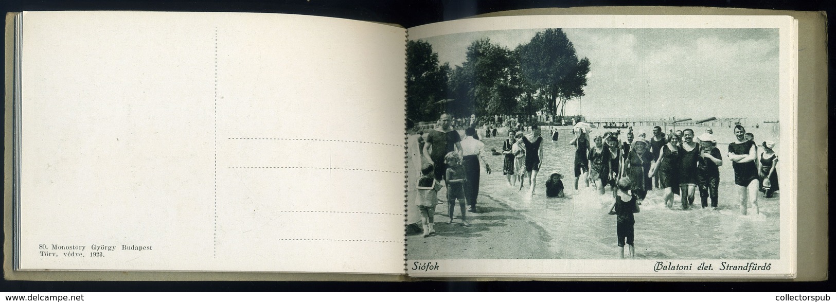 SIÓFOK 1923. Képeslap Füzet (10db)  /  Vintage Pic. P.card Book (10 Pcs) - Hungary