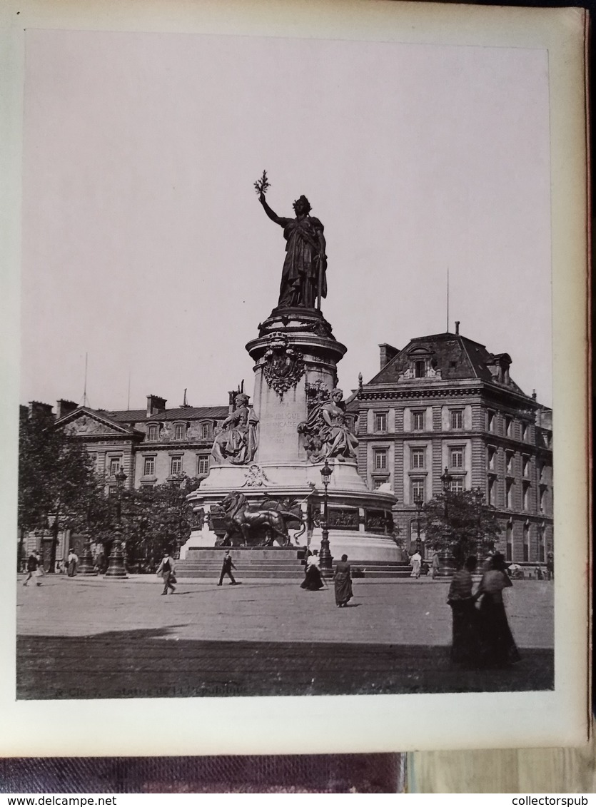 PÁRIZS Századfordulós nagy alakú fotóalbum 47 képpel  27*23 cm-es fotók, sok kép látható, de nem teljes  /  PARIS turn-o