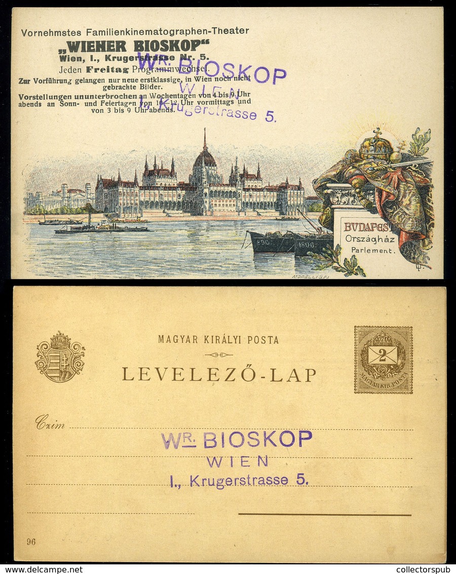 1896. Millenniumi Díjjegyes Levlap, Céges, Magán Nyomással  /  Millennium Stationery P.card Corp., Private Print - Gebraucht