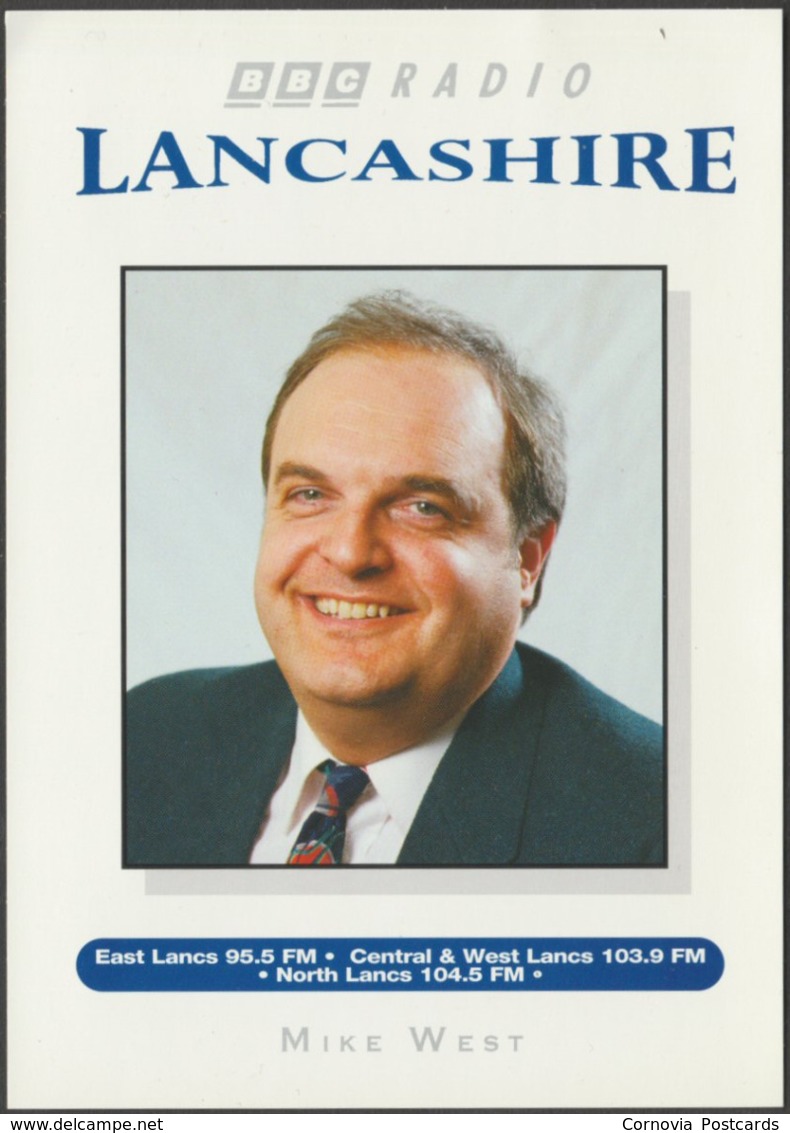 Mike West, BBC Radio Lancashire, C.1990s - Publicity Card - Advertising