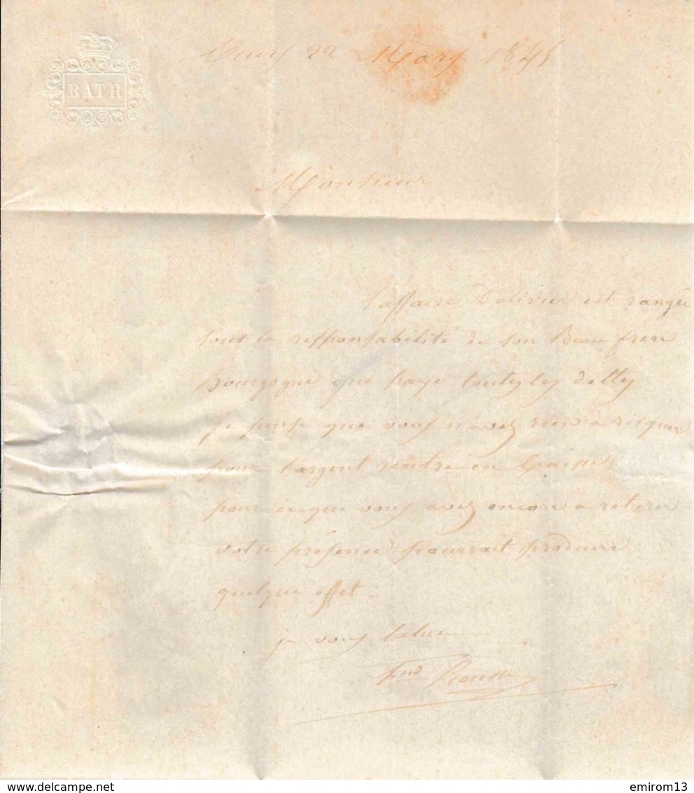 Précurseur XIX Cachet Type 14 Lettre Avec Contenu De Cuers à Draguignan 22 Mars 1845 - 1801-1848: Precursori XIX