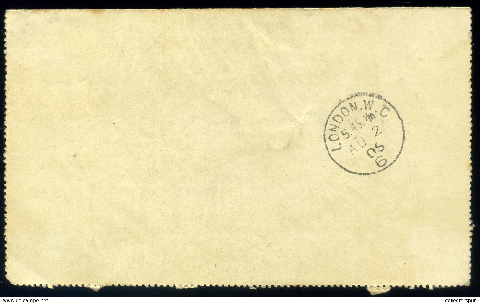 1905. Kiegészített Zárt Díjjegyes Lap, Mozgóposta Bélyegzéssel Londonba Küldve  /  Uprated Sealed Stationery Card TPO Pm - Gebraucht