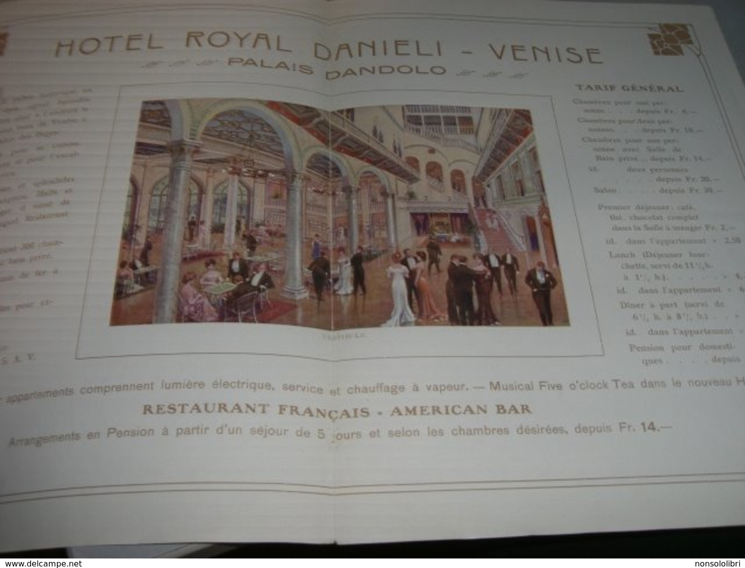 VOLANTINO GRAND HOTEL ROYAL DANIELI VENISE - Menú