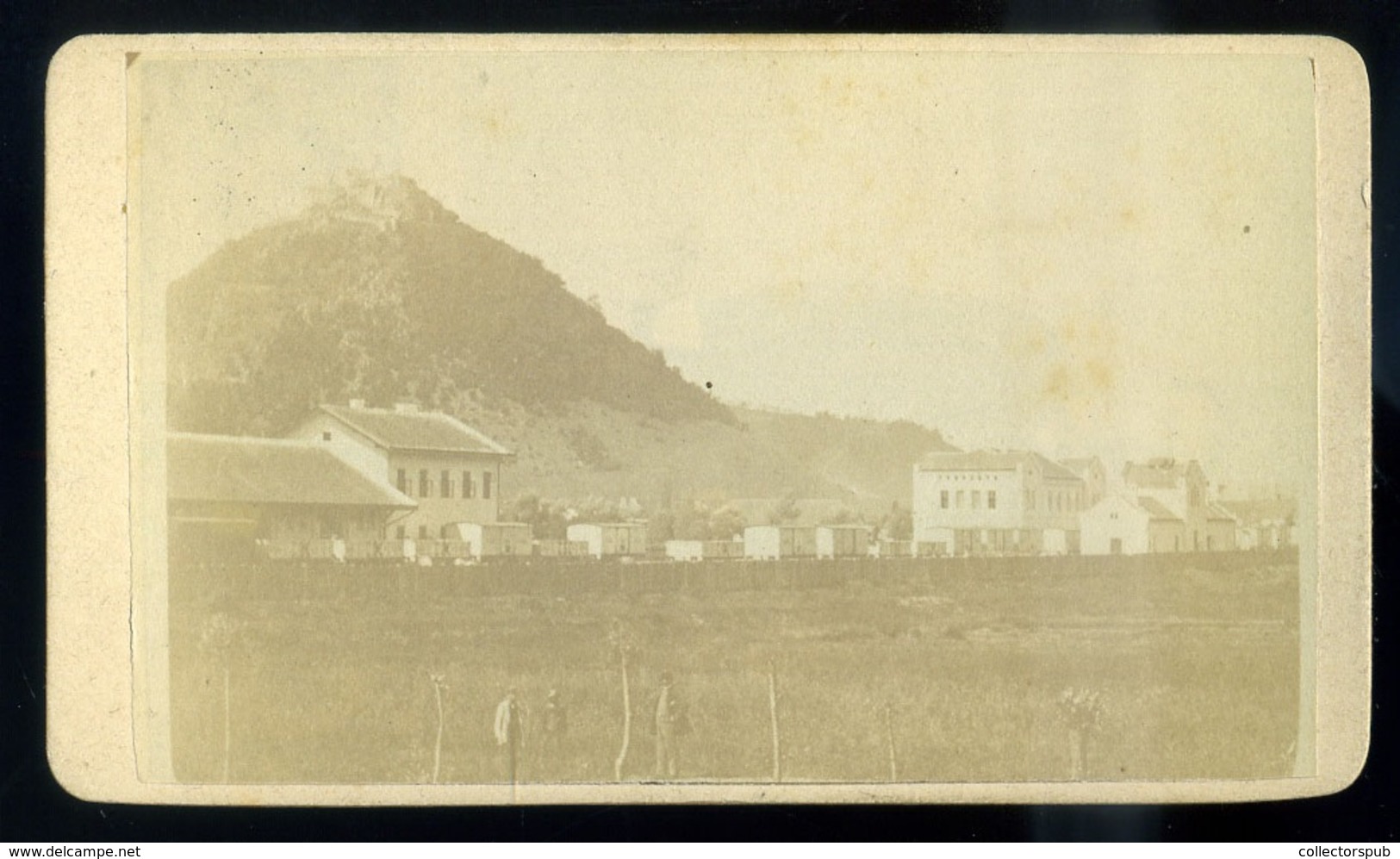 ARAD : Drescher : Déva Látkép, Ritka Visit Fotó 1874.  /  Déva Town View Rare Visit Photo - Autres & Non Classés
