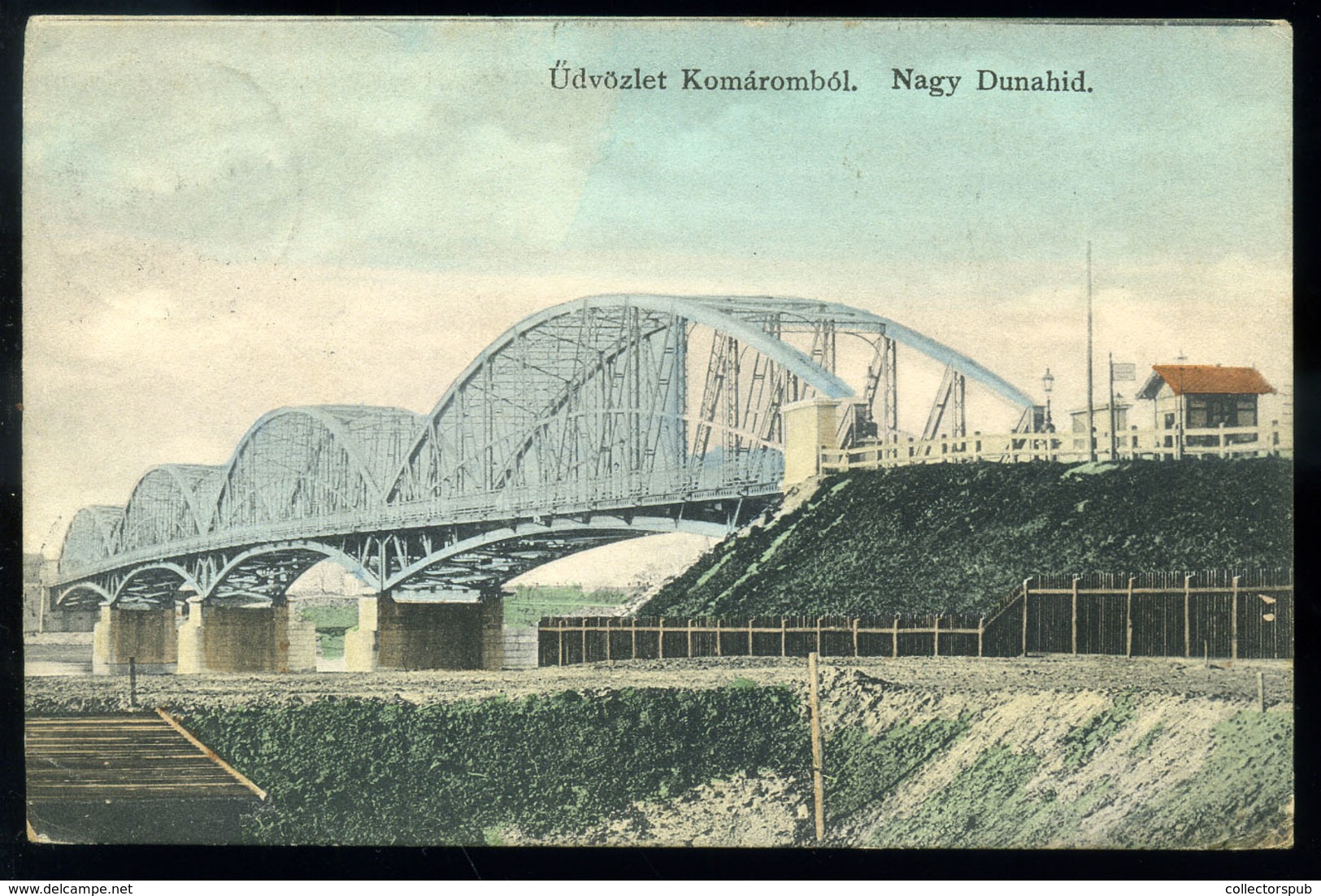KOMÁROM 1907. Nagy Dunahíd , Régi Képeslap  /  Vintage Pic. P.card Grand Danube Bridge - Hungary