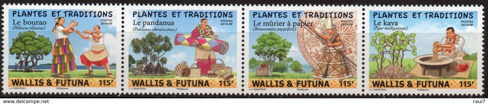 Wallis Et Futuna 2019 - Plantes Et Traditions - 4 Val Neuf // Mnh - Unused Stamps