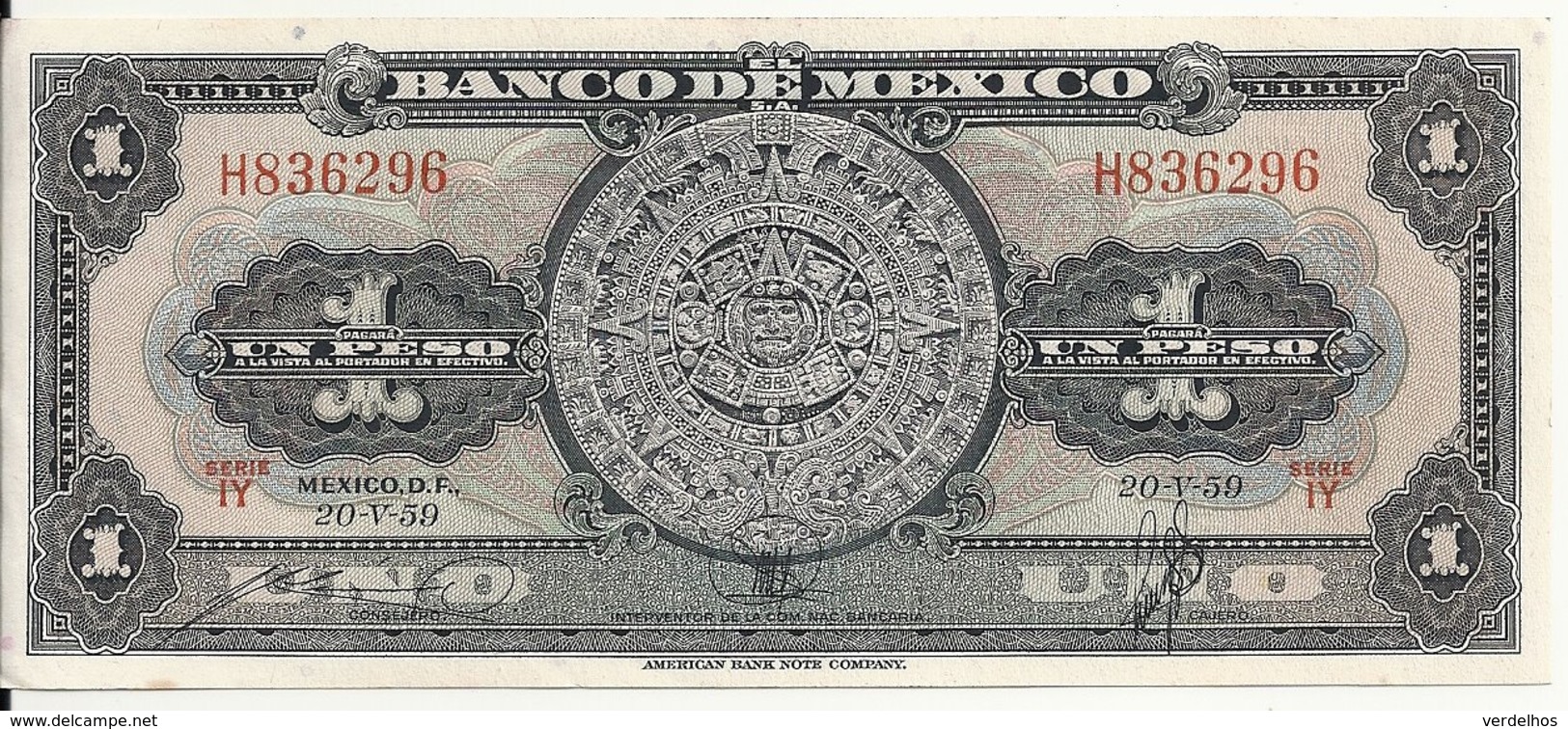 MEXIQUE 1 PESO 1959 XF+ P 59 F - Mexico