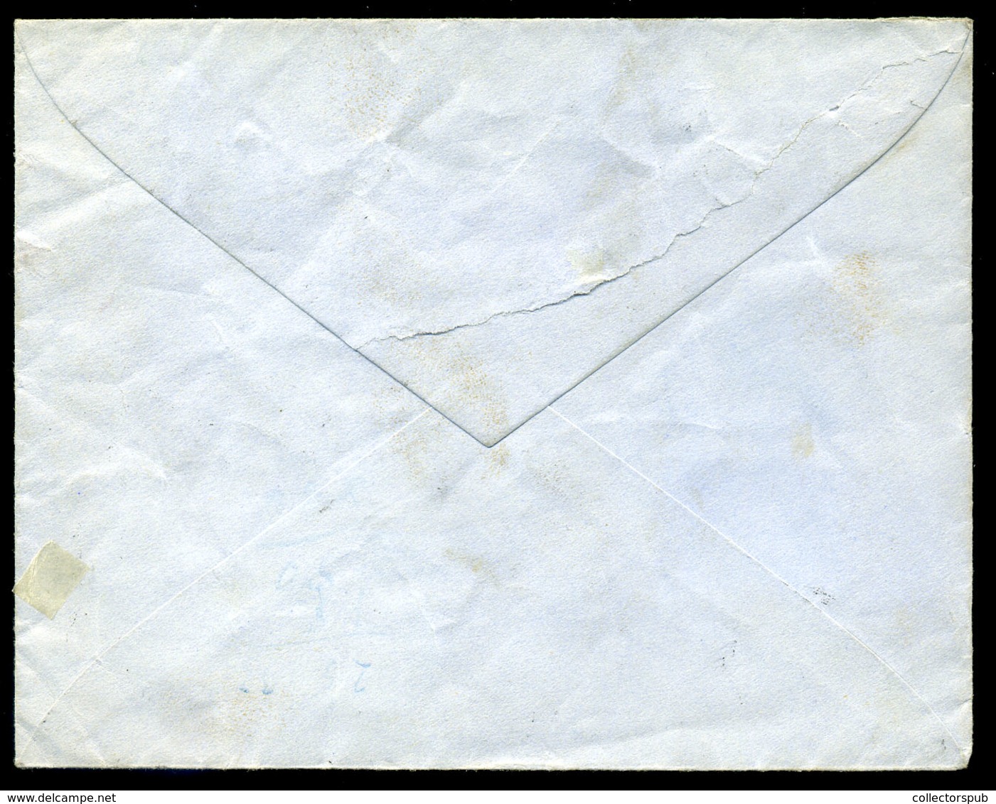 1937. Dekoratív Légi Levél Angliából 80f Portózással  /   Decorative  Airmail Letter 80f Postage Due - Briefe U. Dokumente