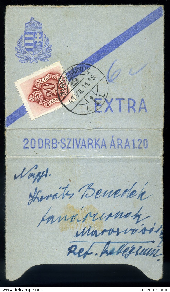 MAROSVÁSÁRHELY 1941. Poszázott Szivaros Doboz, Portózva!  /  Mailed Cigar Box, Postage Due - Covers & Documents