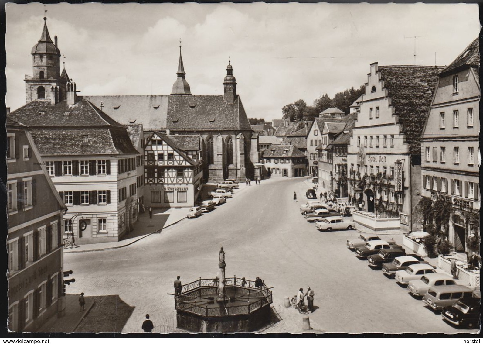 D-91555 Feuchtwangen - Marktplatz - Cars - Opel - Mercedes - Feuchtwangen