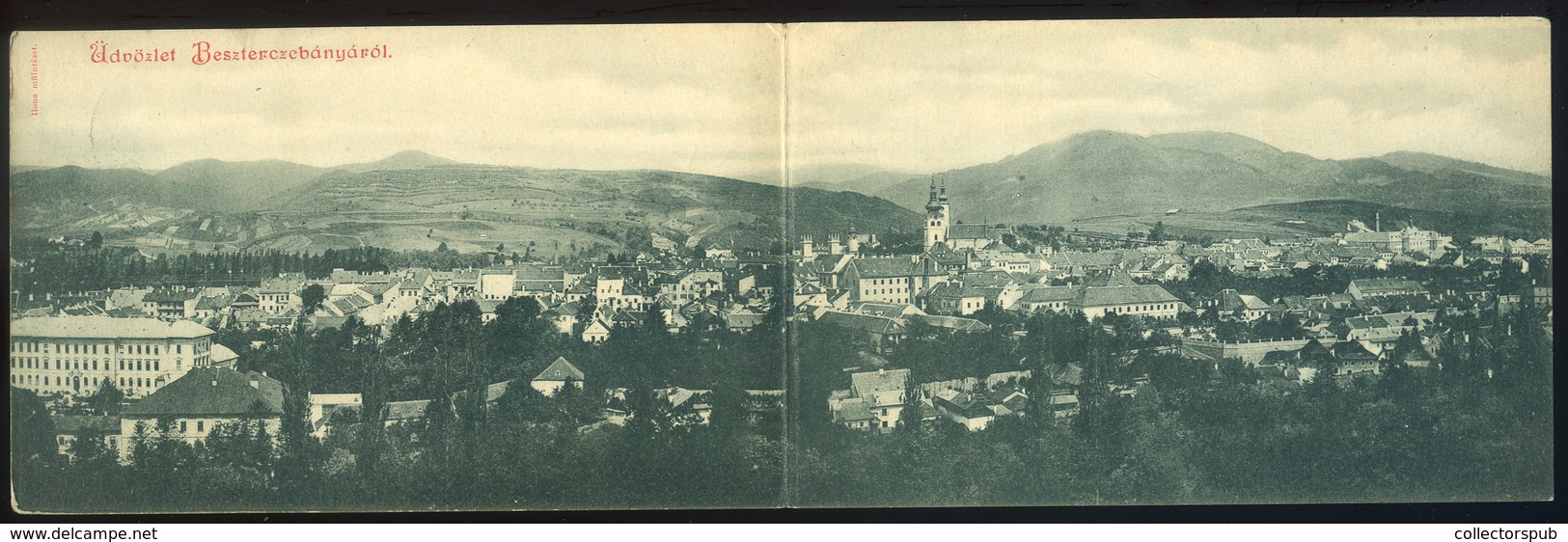 BESZTERCEBÁNYA 1902. Panoráma Képeslap  Budapestre Küldve 12f Portó Bélyegzéssel  /  Vintage Pic. P.card   Panorama To B - Used Stamps