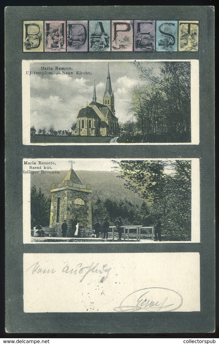 PESTHIDEGKÚT 1905. Képeslap Budapestre Küldve, 10+5f Portózással, 15f Portó Bélyegzéssel  /  Vintage Pic. P.card   To Bu - Used Stamps