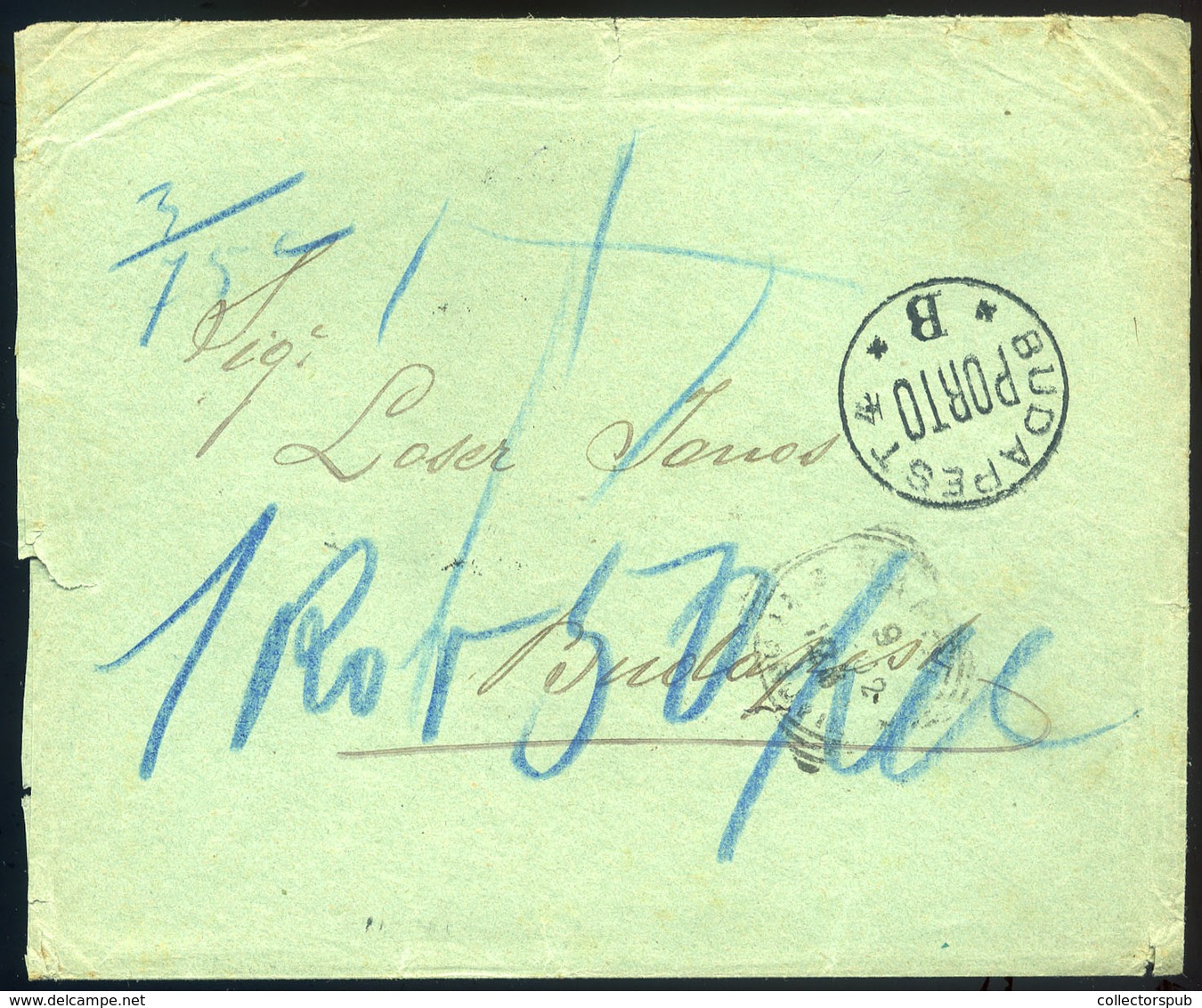 1902. Levél Olaszországból Budapestre 1K50f Kézírásos Portózással !  /  Letter From Italy To Budapest 1K50f Hand Written - Used Stamps