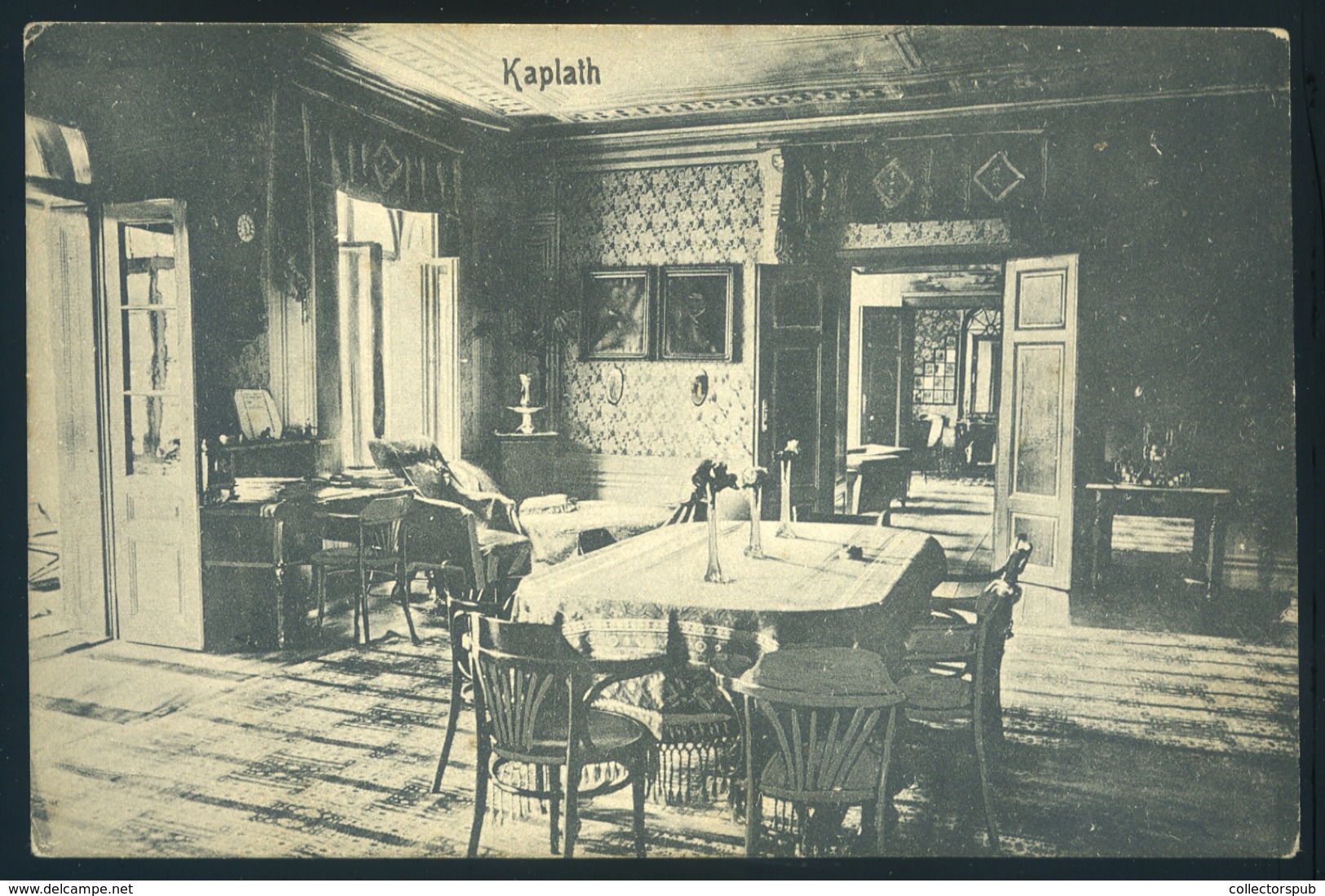 KAPLATH Kastély Belső, Régi Képeslap / Vintage Pic. P.card, Castle Interior - Hungary