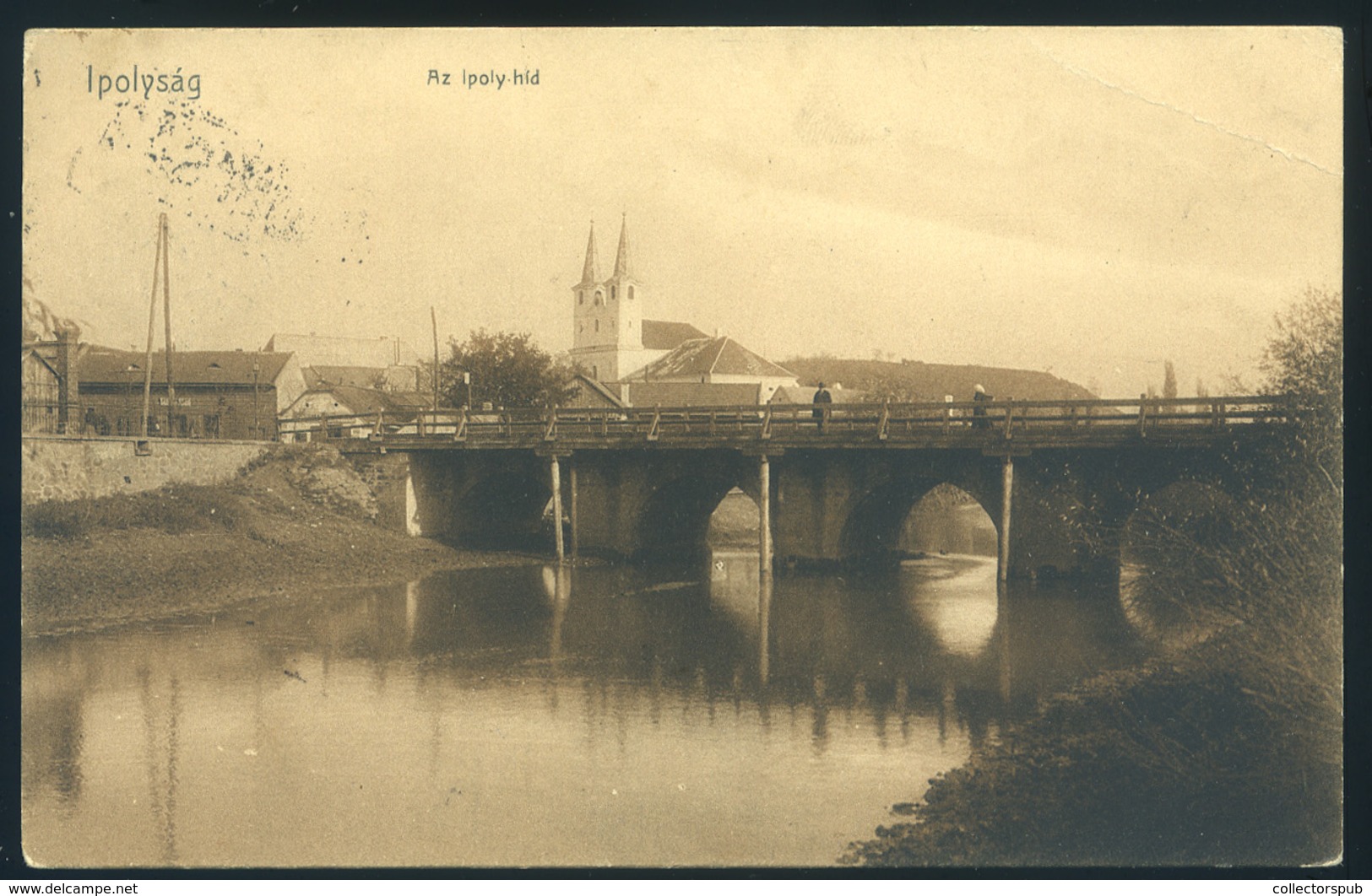 IPOLYSÁG 1906. Képeslap Balassagyarmat-Esztergom Mozgó és Ipolyság Pályaudvari Bélyegzéssel / Vintage Pic. P.card Balass - Used Stamps