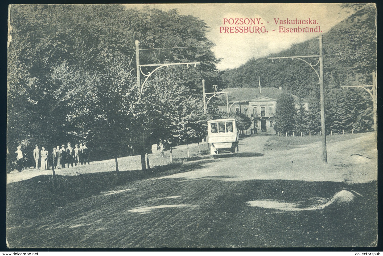 POZSONY 1909. Régi Képeslap, Troli / Vintage Pic. P.card, Trolley - Hungary