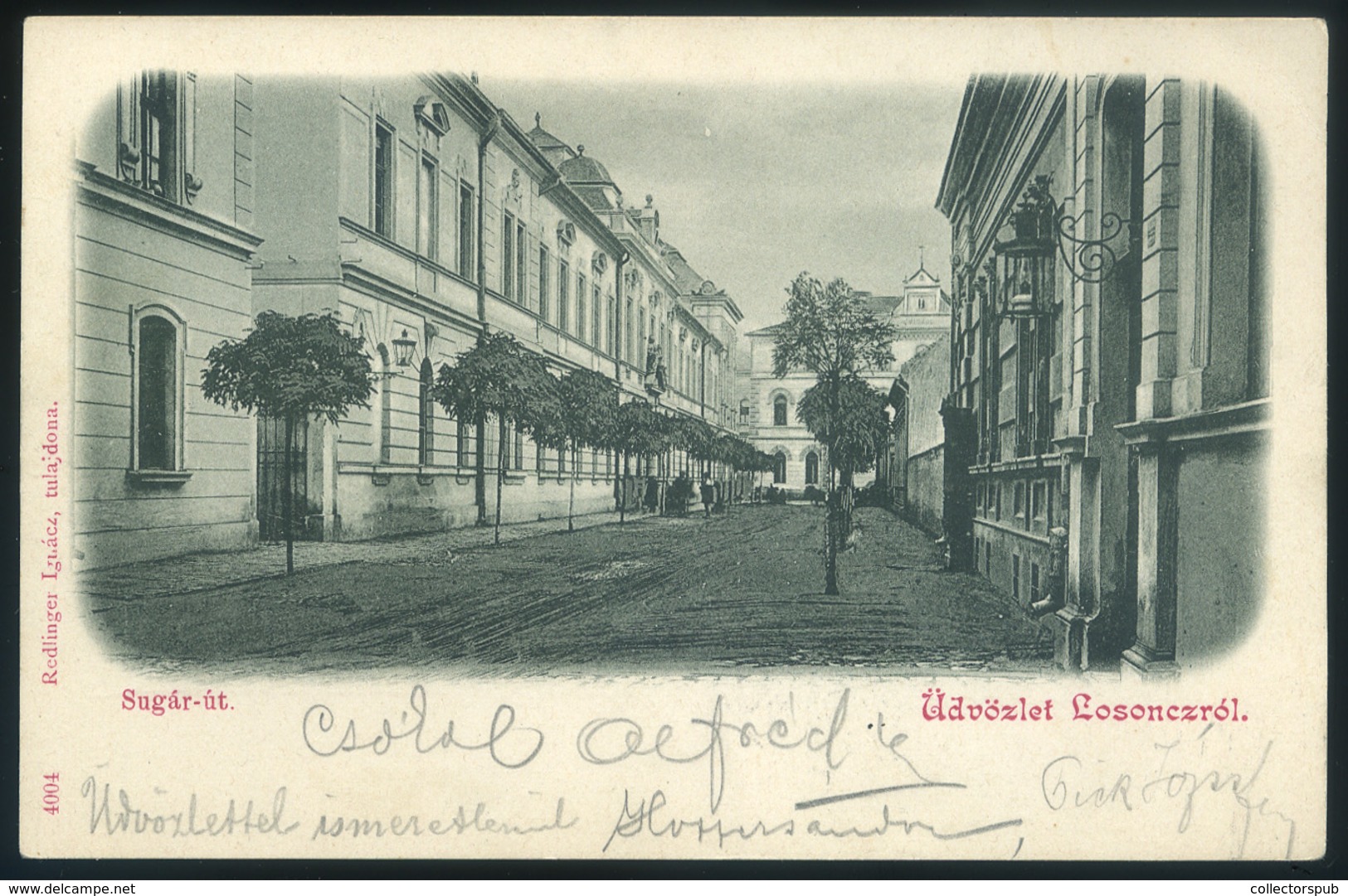 LOSONC 1900. Régi Képeslap, Mozgóposta Bélyegzéssel / Vintage Pic. P.card, TPO Pmk - Used Stamps