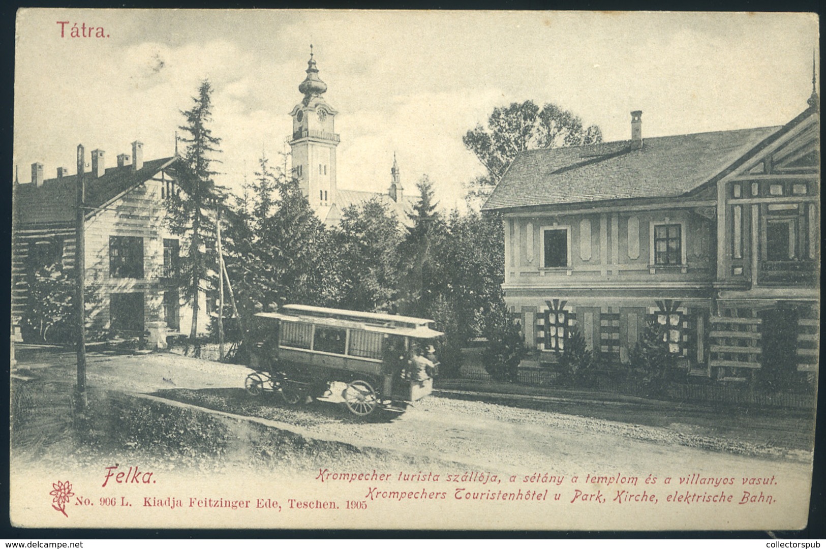 FELKA  Régi Képeslap, Villanyos Vasút / Vintage Pic. P.card, Tram - Hungary