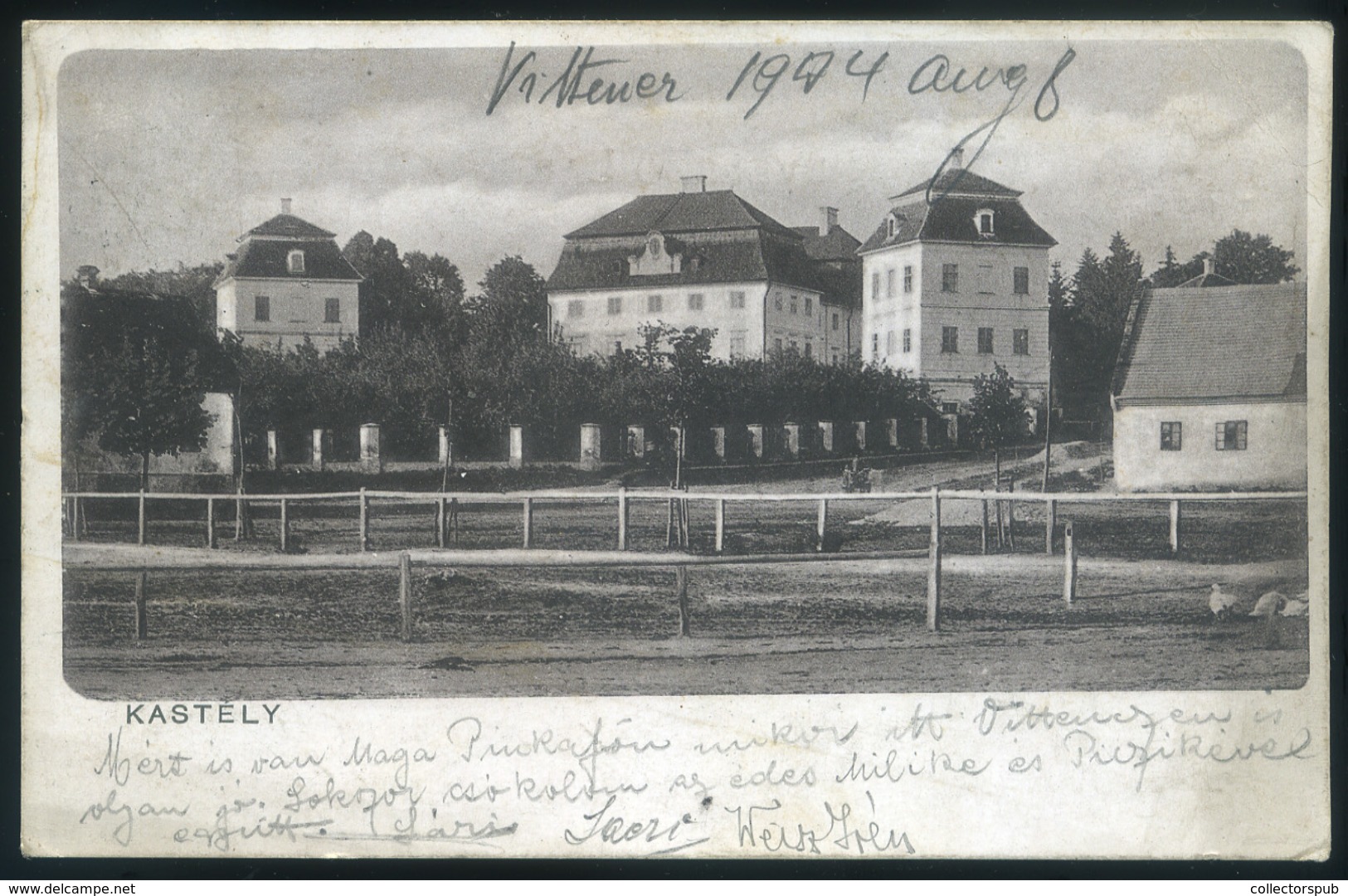 VITTENCZ 1904. Kastély, Régi Képeslap / Vintage Pic. P.card, Castle - Hungary