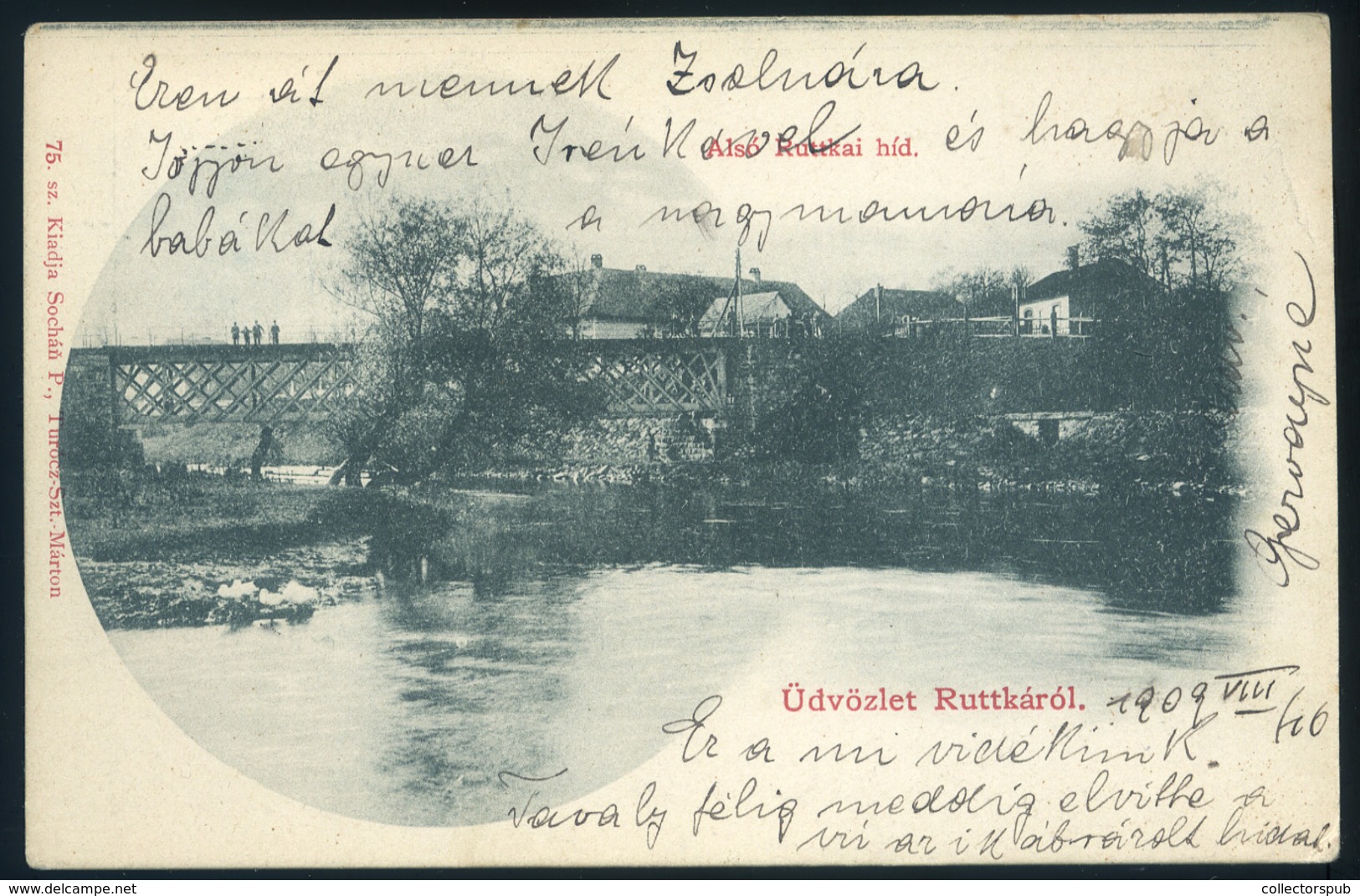 RUTTKA 1909. Régi Képeslap  / Vintage Pic. P.card - Hungary