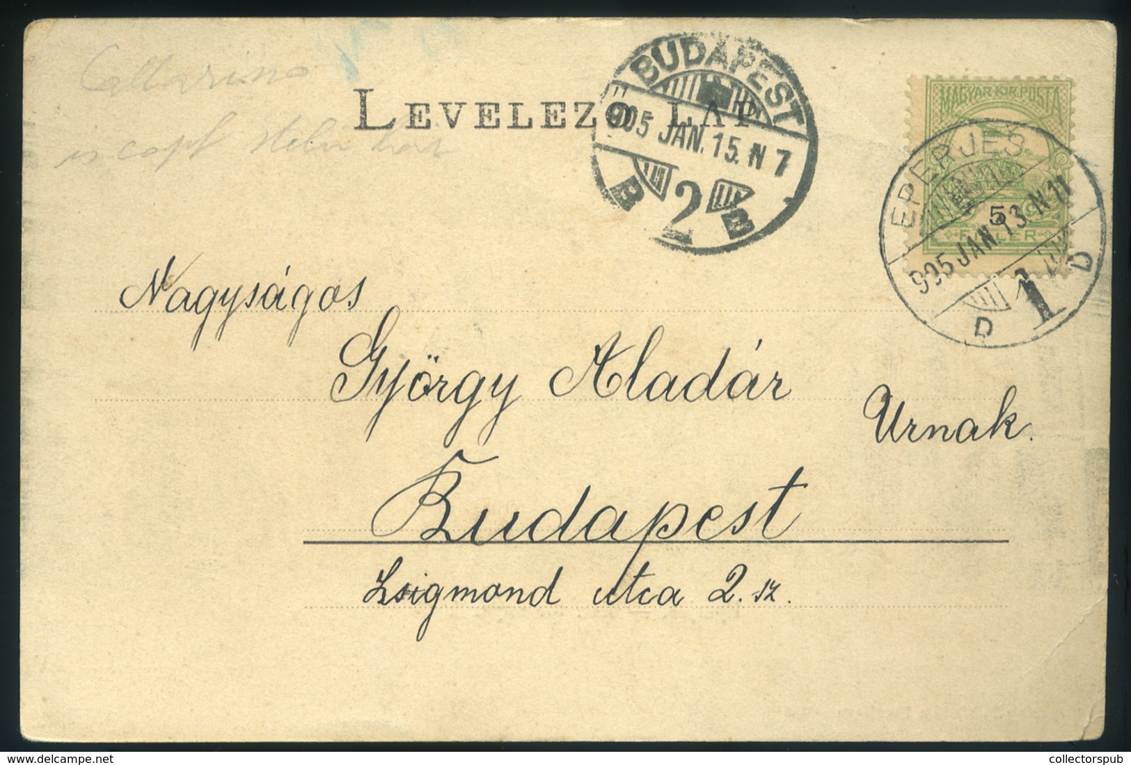 EPERJES 1905. Régi Képeslap  / Vintage Pic. P.card - Hungary