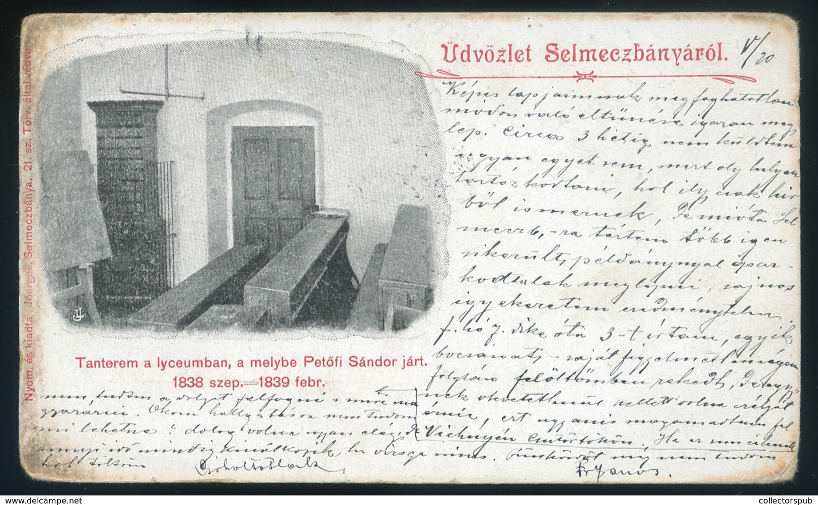 SELMECBÁNYA 1900. Petőfi, Régi Képeslap / Vintage Pic. P.card, Pezőfi - Hungary