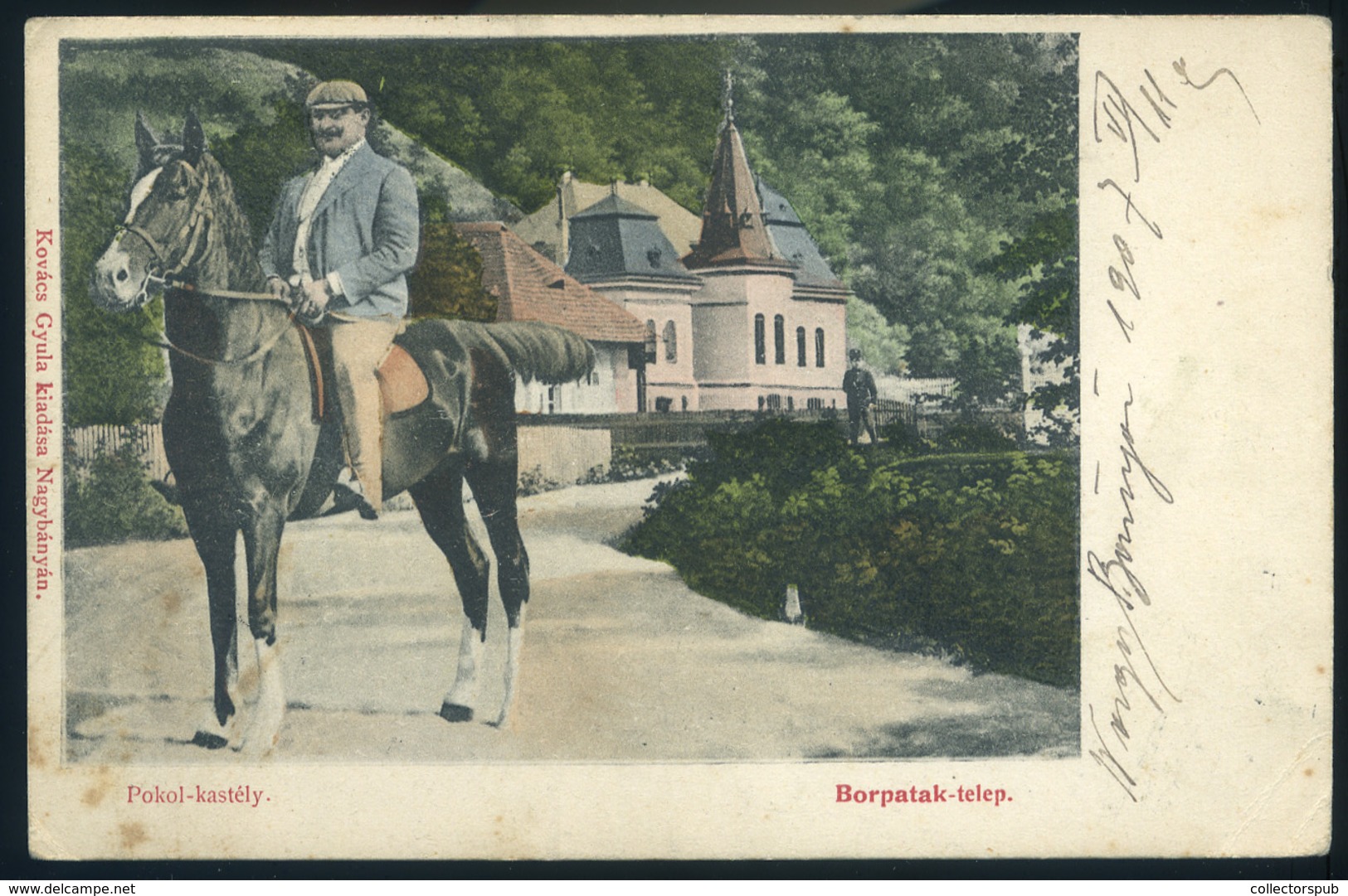 BORPATAK TELEP 1907.  Régi Képeslap , Lovas / Vintage Pic. P.card, Rider - Hungary