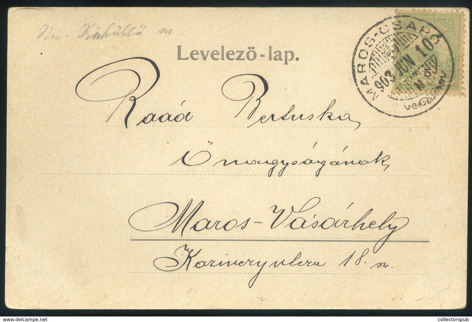 RADNÓT 1903. Régi Képeslap  /  Vintage Pic. P.card - Hungary
