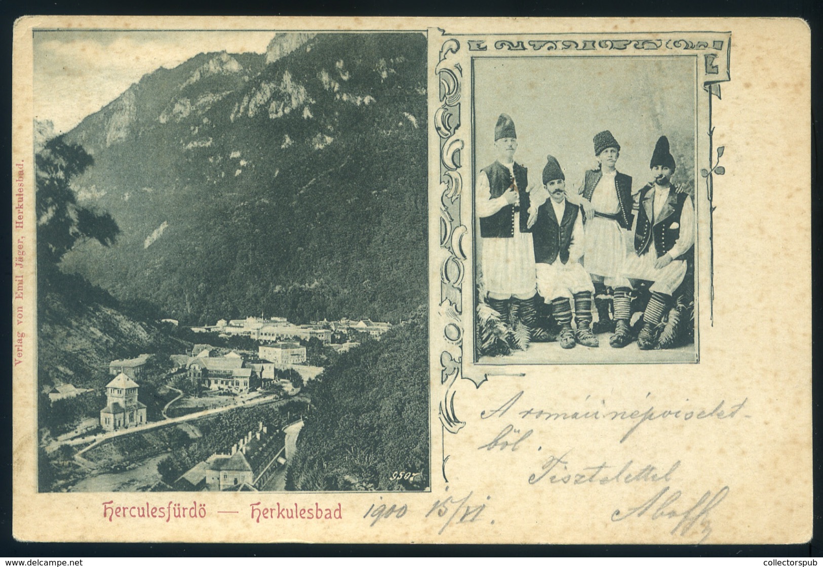 HERKULESFÜRDŐ 1900. Régi Képeslap  /  Vintage Pic. P.card - Hungary