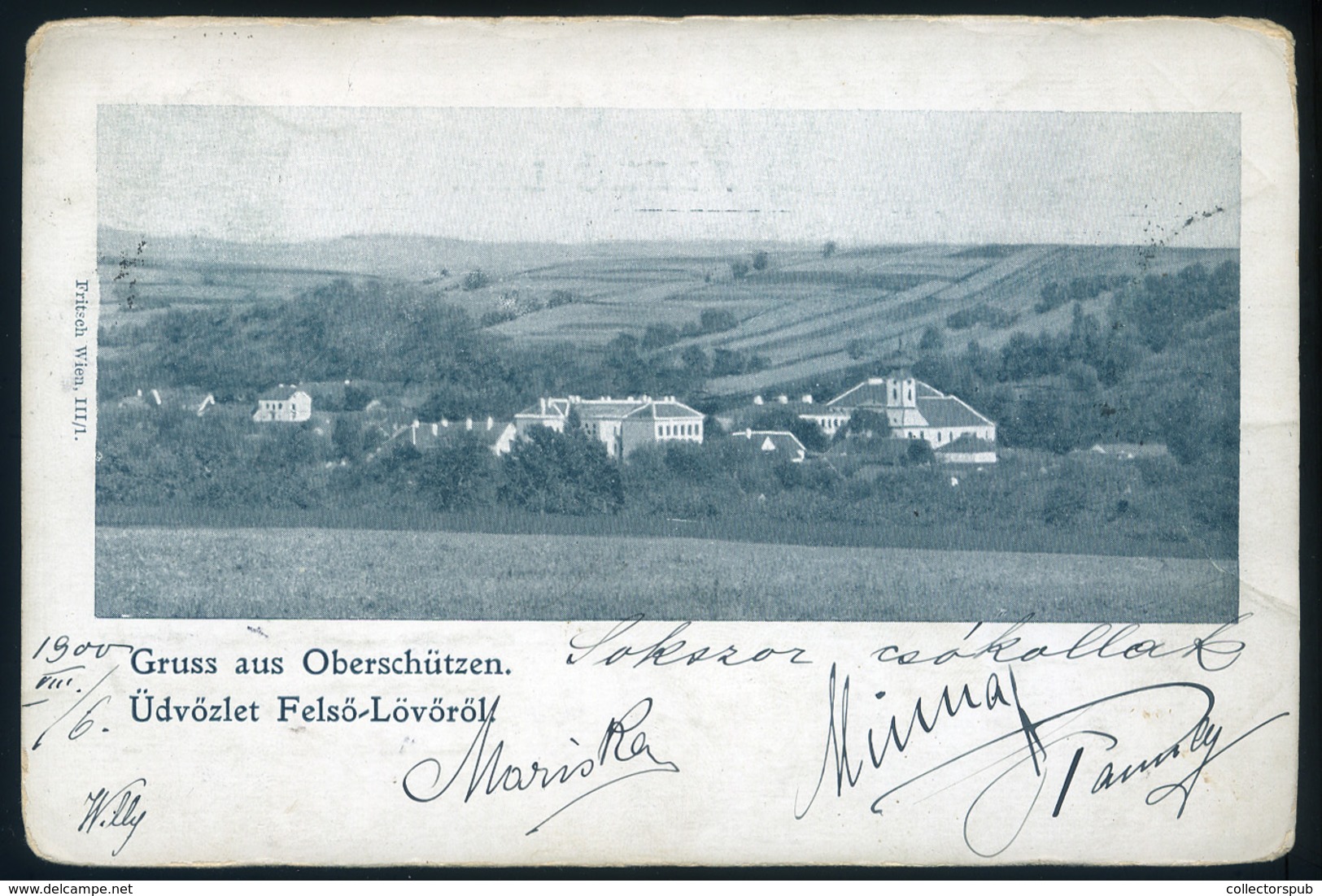 FELSŐLÖVŐ 1900. Régi Képeslap  /  Vintage Pic. P.card - Hungary