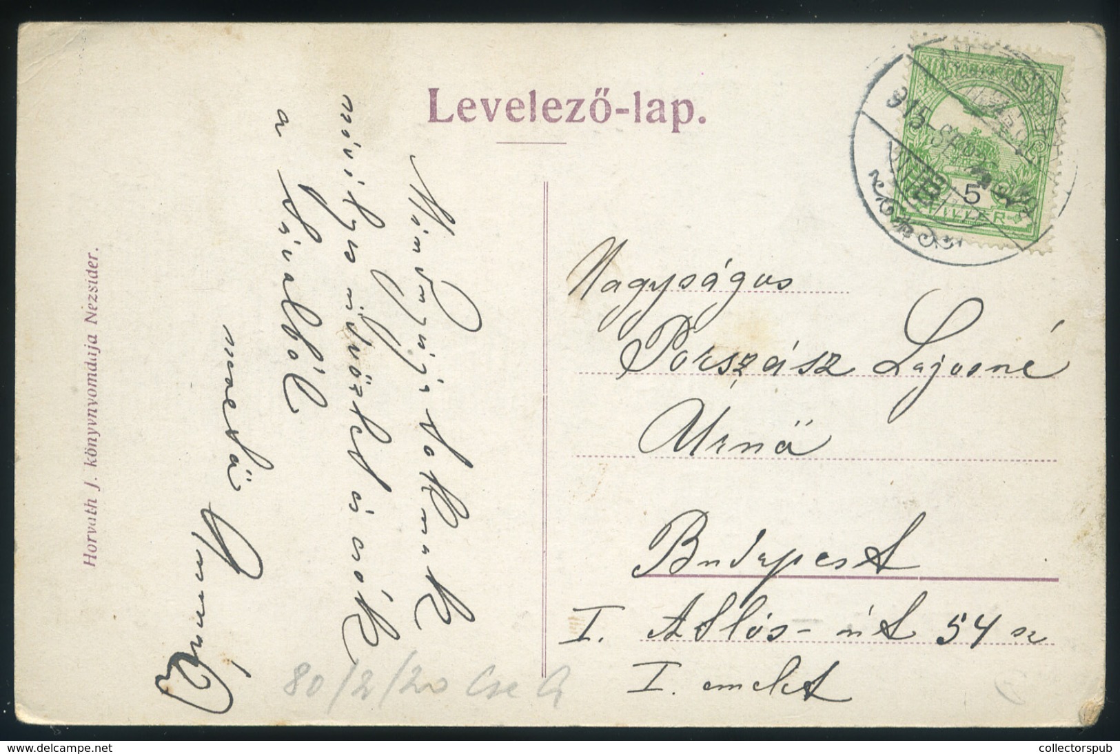 NEZSIDER 1915. Régi Képeslap  /  Vintage Pic. P.card - Hungary