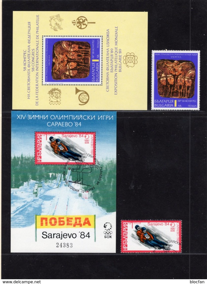 Natur olympia Bulgarien Set 25Blocks **/o 140€ bloque history hb CEPT bird blocs ss soccer space sheets bf Bulgaria