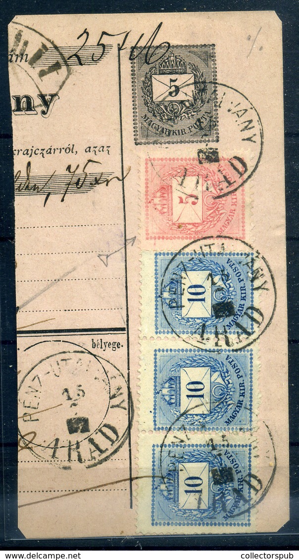 ARAD Utalvány Kivágás, Szép  Bélyegzés  /   Postal Money Order  Excision Nice Pmk, - Used Stamps