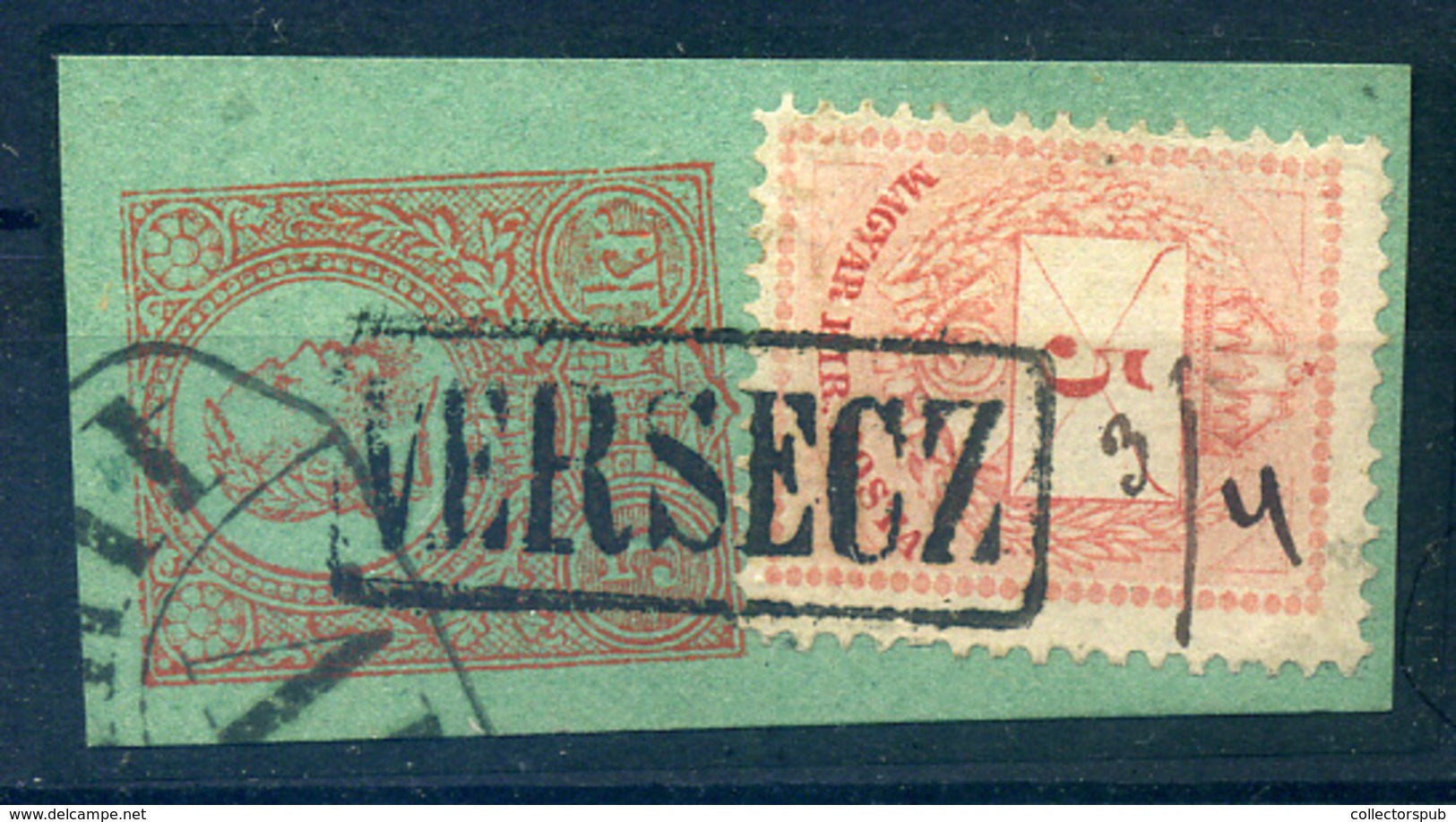 VERSEC  Utalvány Kivágás,  Szép  Bélyegzés , Vegyes Bérm.  /   Postal Money Order  Excision Nice Pmk, Mix Frank - Used Stamps