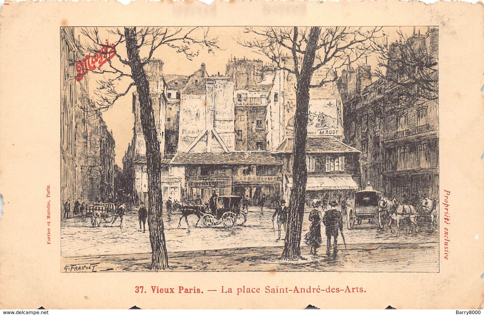 France Paris  VIeux Paris  La Place Saint-André-des-Arts     Maggi   Barry 146 - Places, Squares