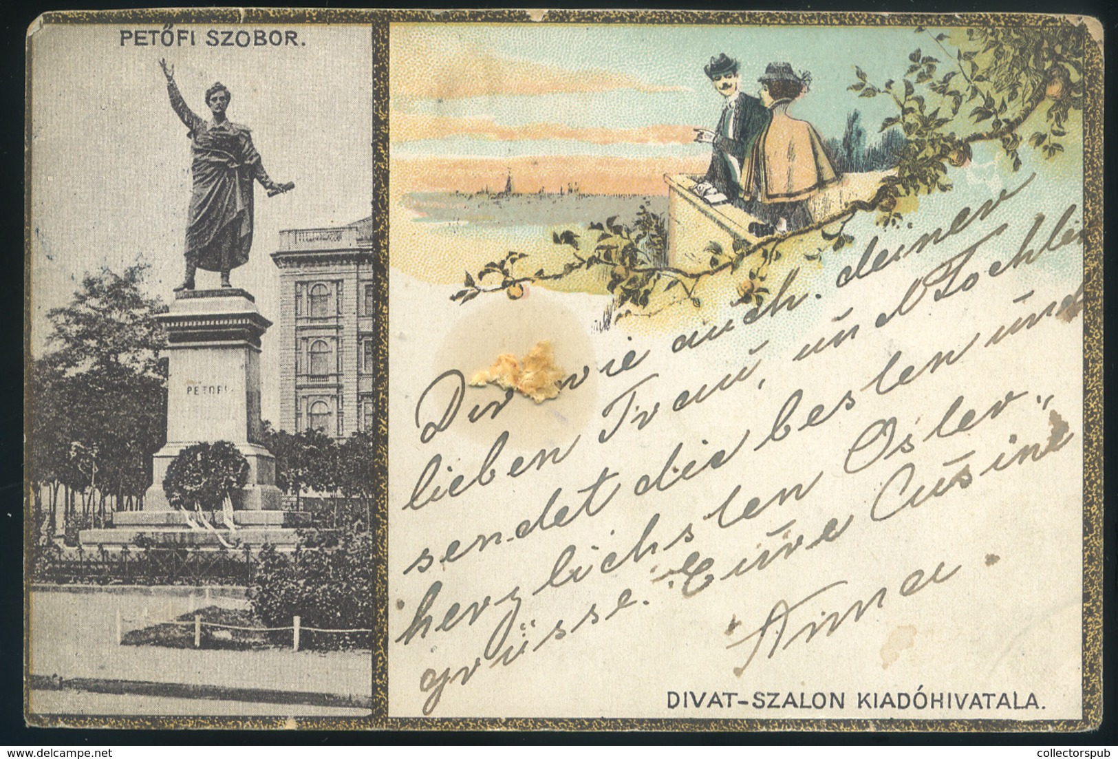 Budapest 1900. Petőfi Szobor, Magyar Szalon Kiadása , Régi Képeslap  /  Petőfi Statue, Hun. Salon Expo  Vintage Pic. P.c - Hungary