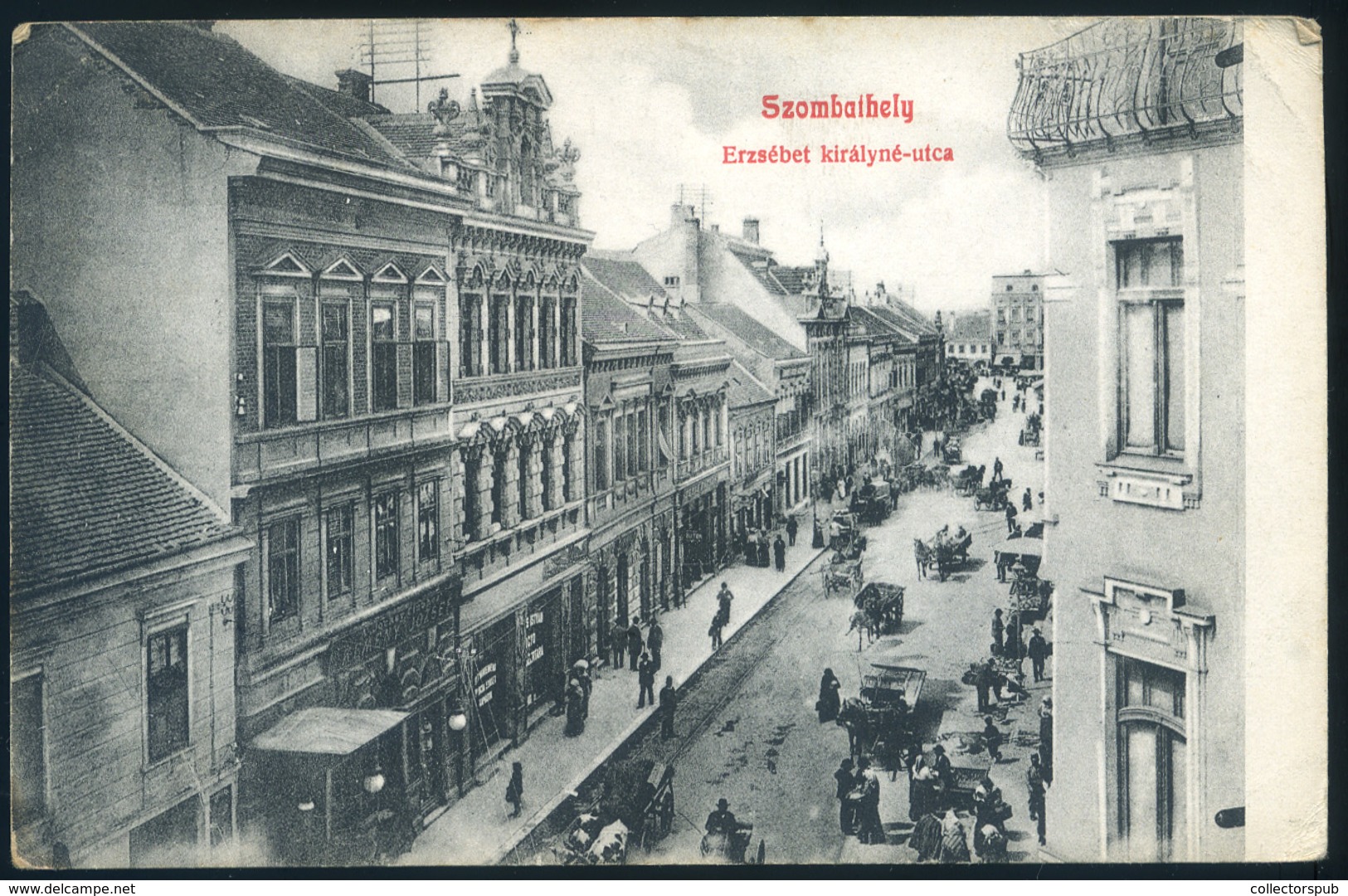 SZOMBATHELY 1910. Erzsébet Királyné Utca, Régi Képeslap  /  Queen Elizabeth St.  Vintage Pic. P.card - Hungary