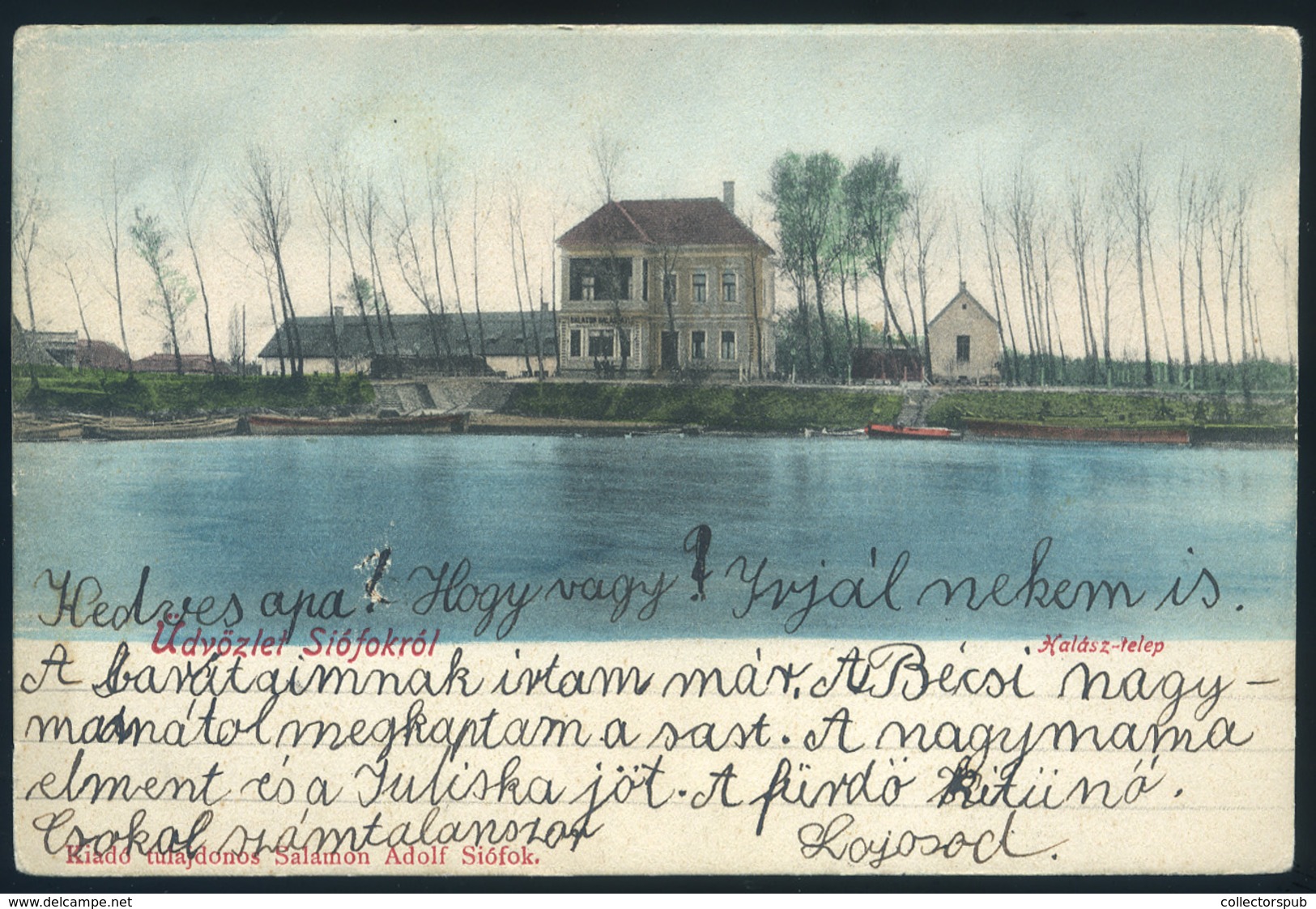 SIÓFOK 1903. Halász Telep, Régi Képeslap  /  Fishing Camp  Vintage Pic. P.card - Hungary