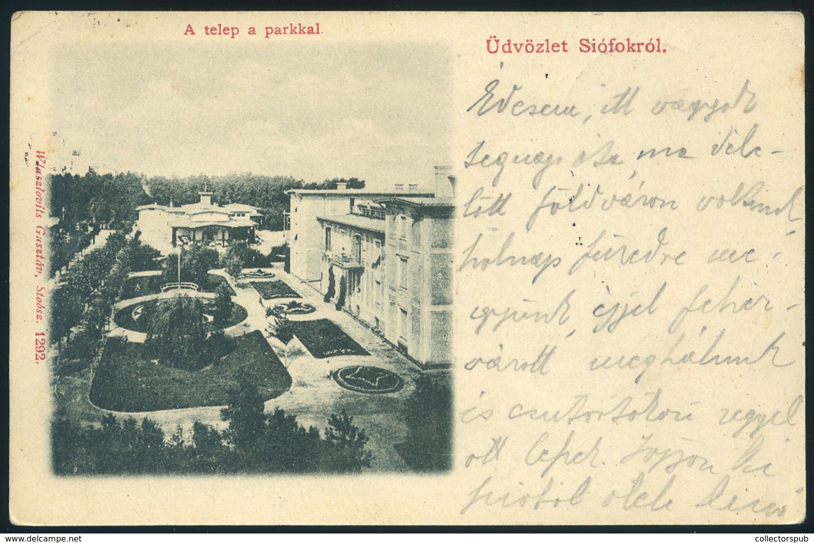SIÓFOK 1902. . Régi Képeslap /  Vintage Pic. P.card - Hungary