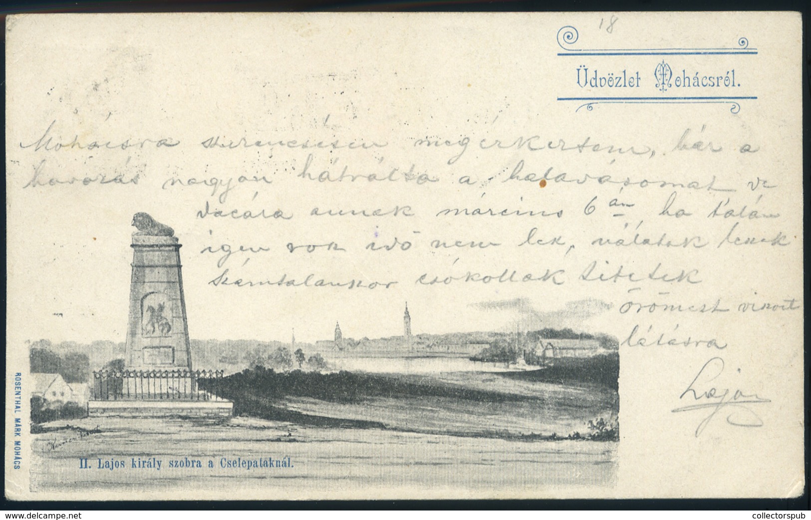 MOHÁCS 1900. Régi Képeslap /  Vintage Pic. P.card - Hungary