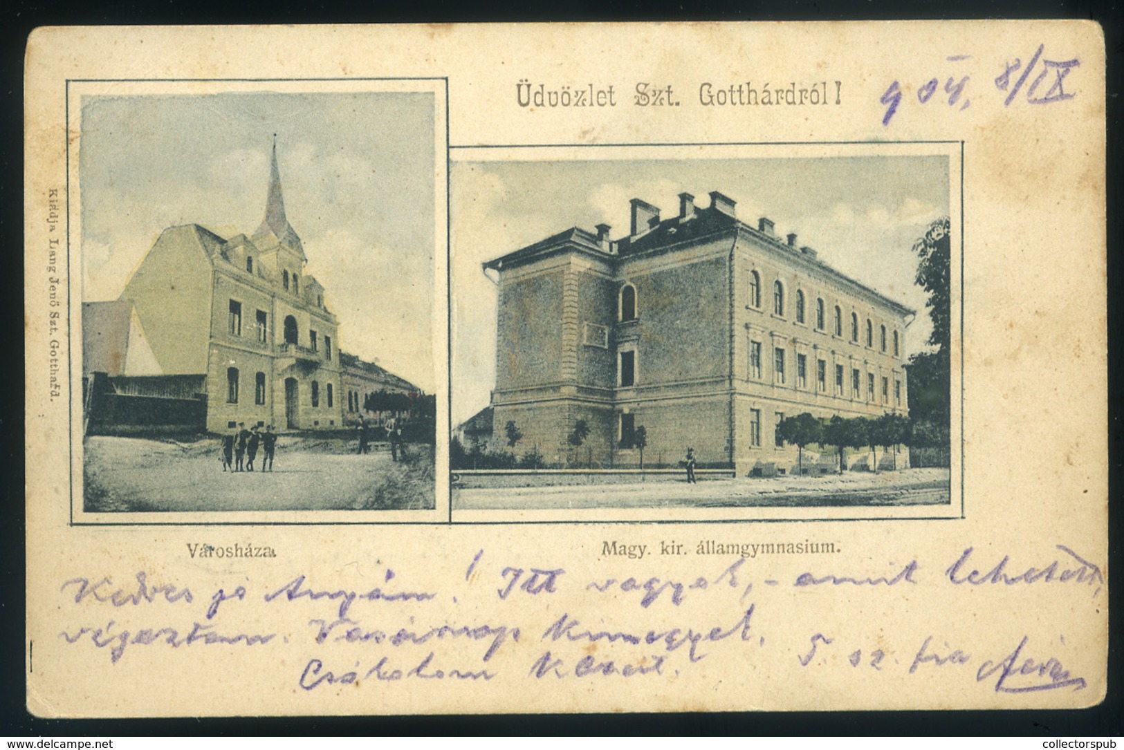 SZENTGOTTHÁRD 1904. Régi Képeslap  /  Vintage Pic. P.card - Hungary