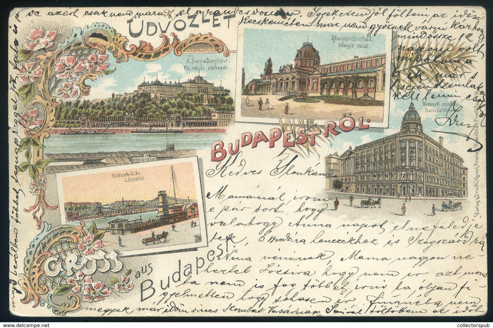 BUDAPEST 1899. Litho Képeslap  /  Litho. Vintage Pic. P.card - Hungary