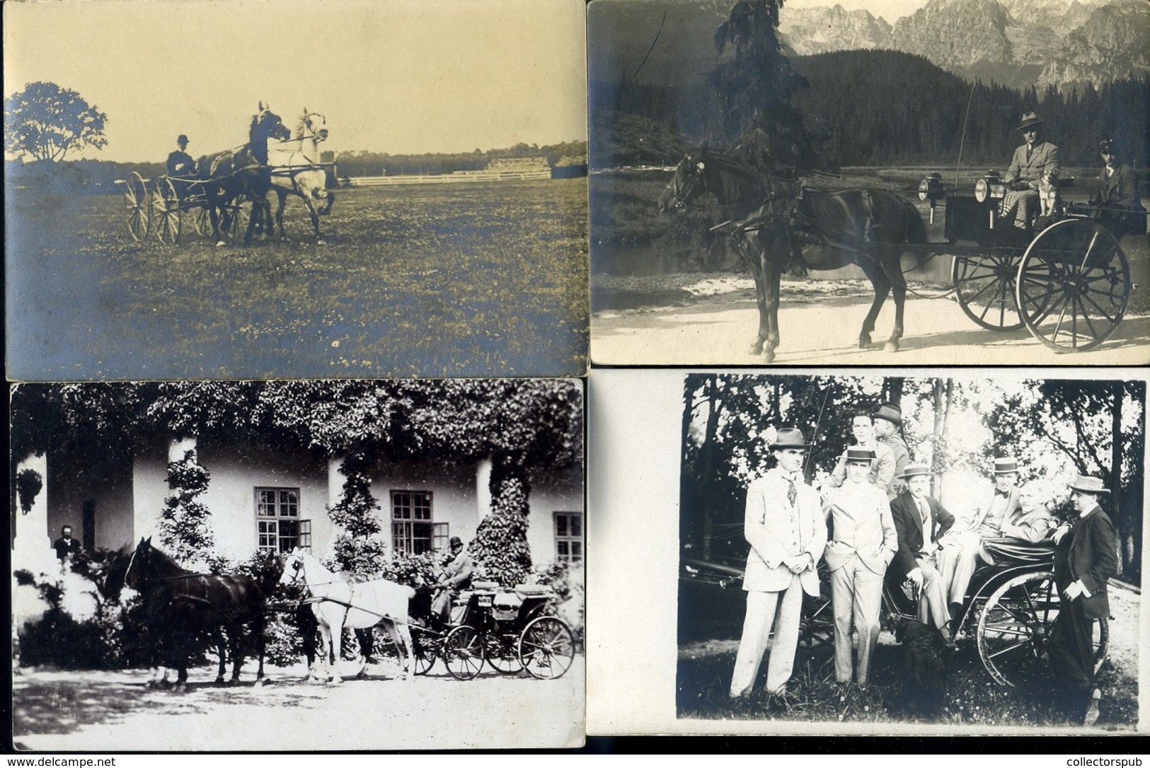 LOVASOK, LOVAK 42 db fotós képeslap, jó tétel!  /  HORSES, RIDERS 42 photo vintage pic. p.cards, good bundle