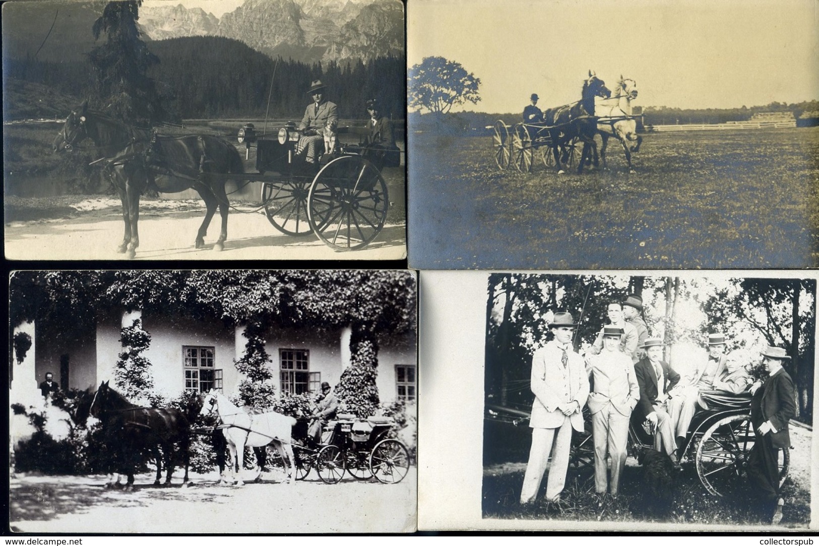 LOVASOK, LOVAK 42 db fotós képeslap, jó tétel!  /  HORSES, RIDERS 42 photo vintage pic. p.cards, good bundle