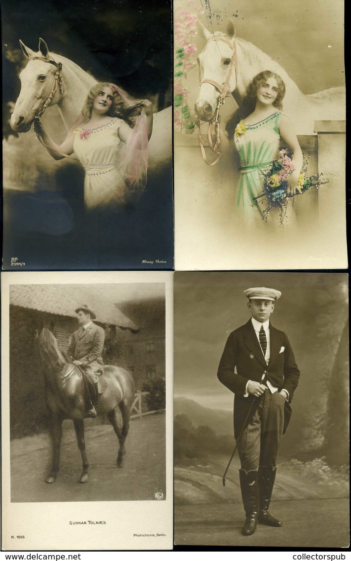 LOVASOK, LOVAK 61 Db Vegyes Képeslap, Jó Tétel!  /  HORSES, RIDERS 61 Various Vintage Pic. P.cards Good Bundle - Horses